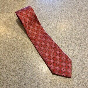 Faberge Men’s Necktie Red Medallion Pattern